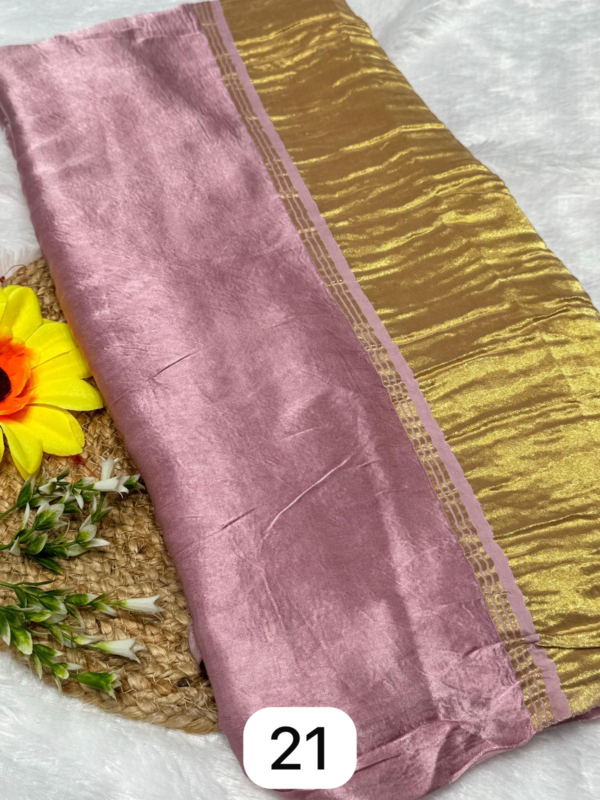 Dark Purple Plain Pure Modal Gajji Silk Saree With Zari Pallu Natural dyeing Saree-9