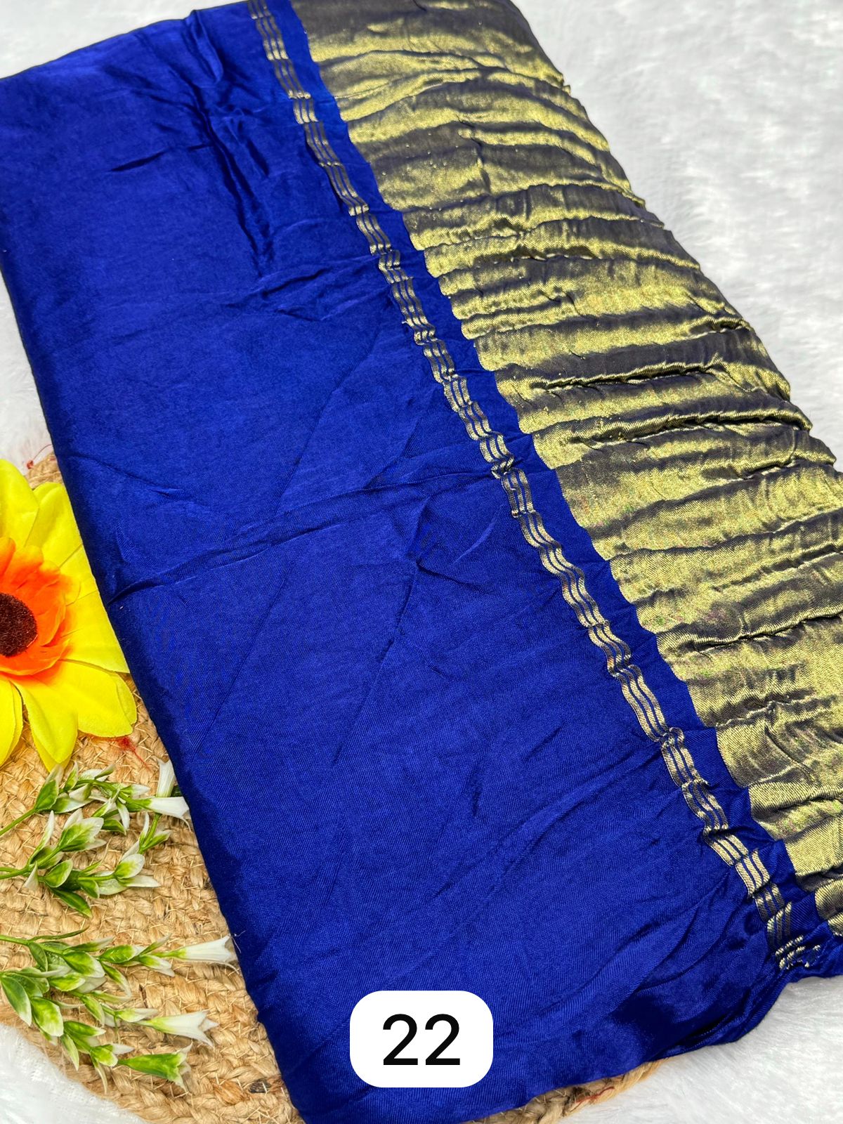 Dark Purple Plain Pure Modal Gajji Silk Saree With Zari Pallu Natural dyeing Saree-9