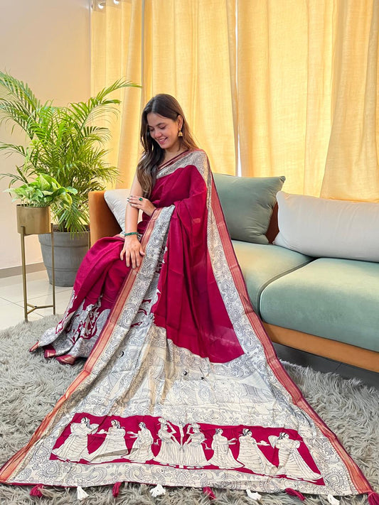 Beautiful kalamkari Print with Blouse