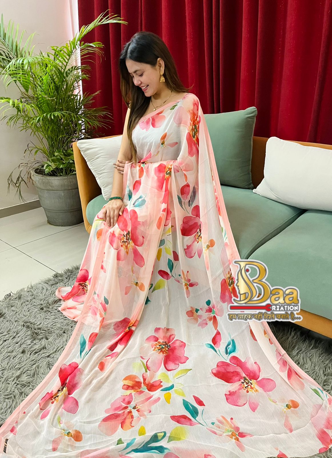 Havy Chiffone Digital Printed Saree