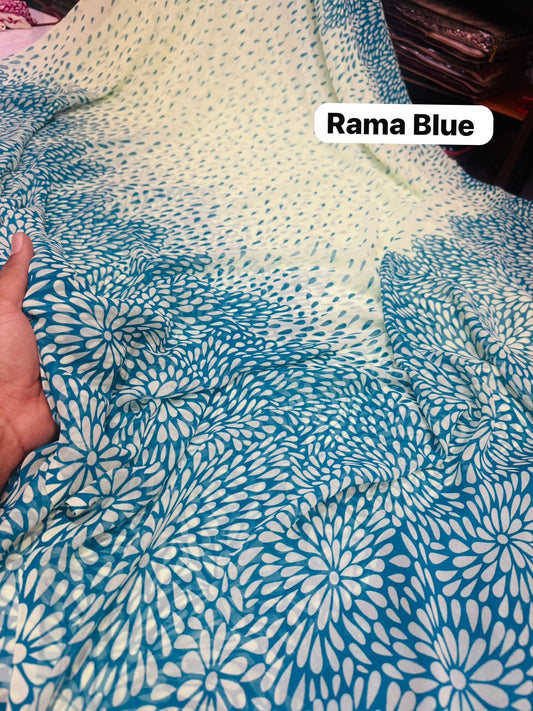 BEAUTIFUL FLORAL PRINT DAILY WEAR SAREES